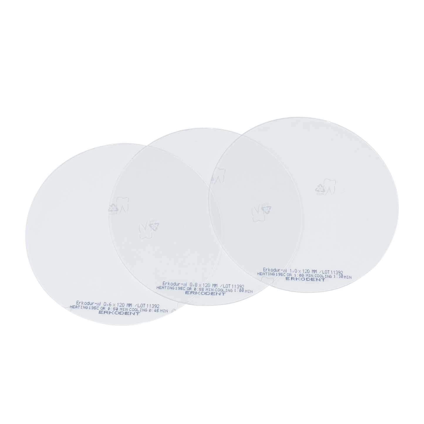 Erkodur-al, 0,8 mm, Ø 120 mm, claro